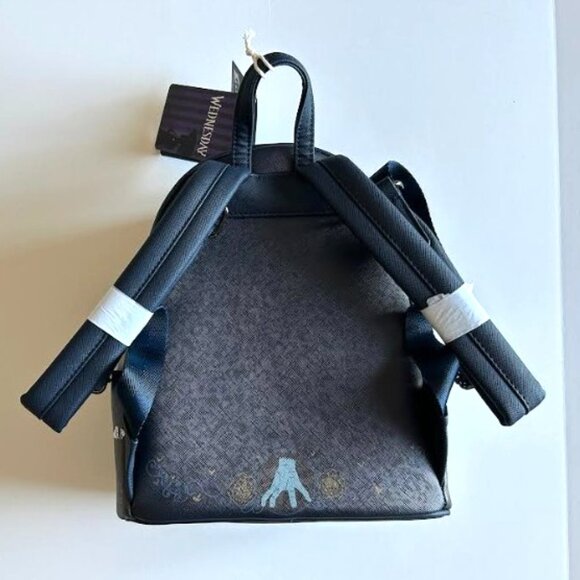 Loungefly Addams Family Wednesday Nevermore Academy Castle Glow Mini Backpack - Picture 11 of 13